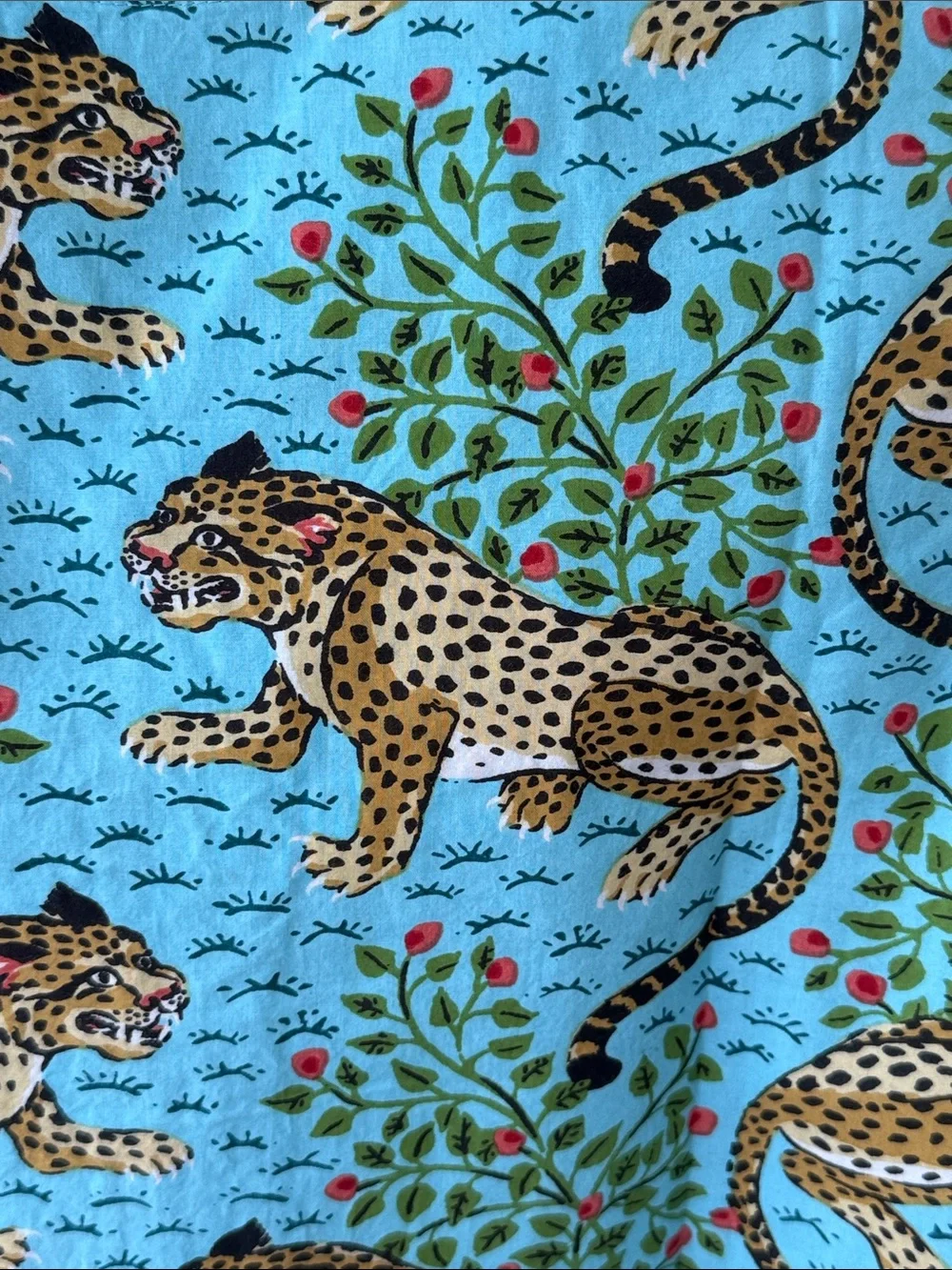 Printfresh Bagheera Leopard 🐆 Print Something Blue (Aqua) Short Pajama Set-XXS - Picture 10 of 16